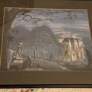 Death's Encroaching Geometry, Sci-Fi, Alan Clark, Limited Edition, Framed, 1991
